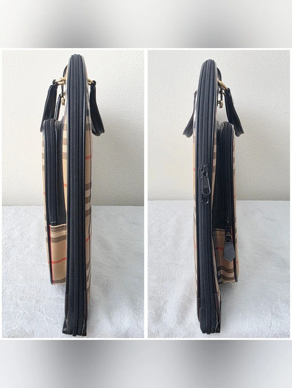 Auth Burberry Nova Check Garment Travel Bag